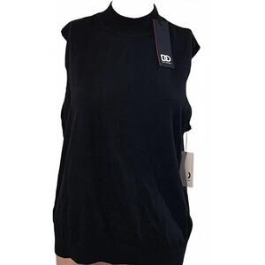 Dee Ocleppo Maggie Women's Mock Neck Shell Wool Blend Sweater Top Blouse Size XL